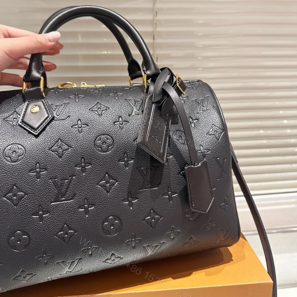 View 5 of Louis Vuitton Speedy Soft Bag Monogram Black 30Cm