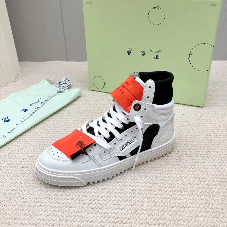 View 8 of Chic-Edge Off-White-Style High-Top Sneakers with Comfort