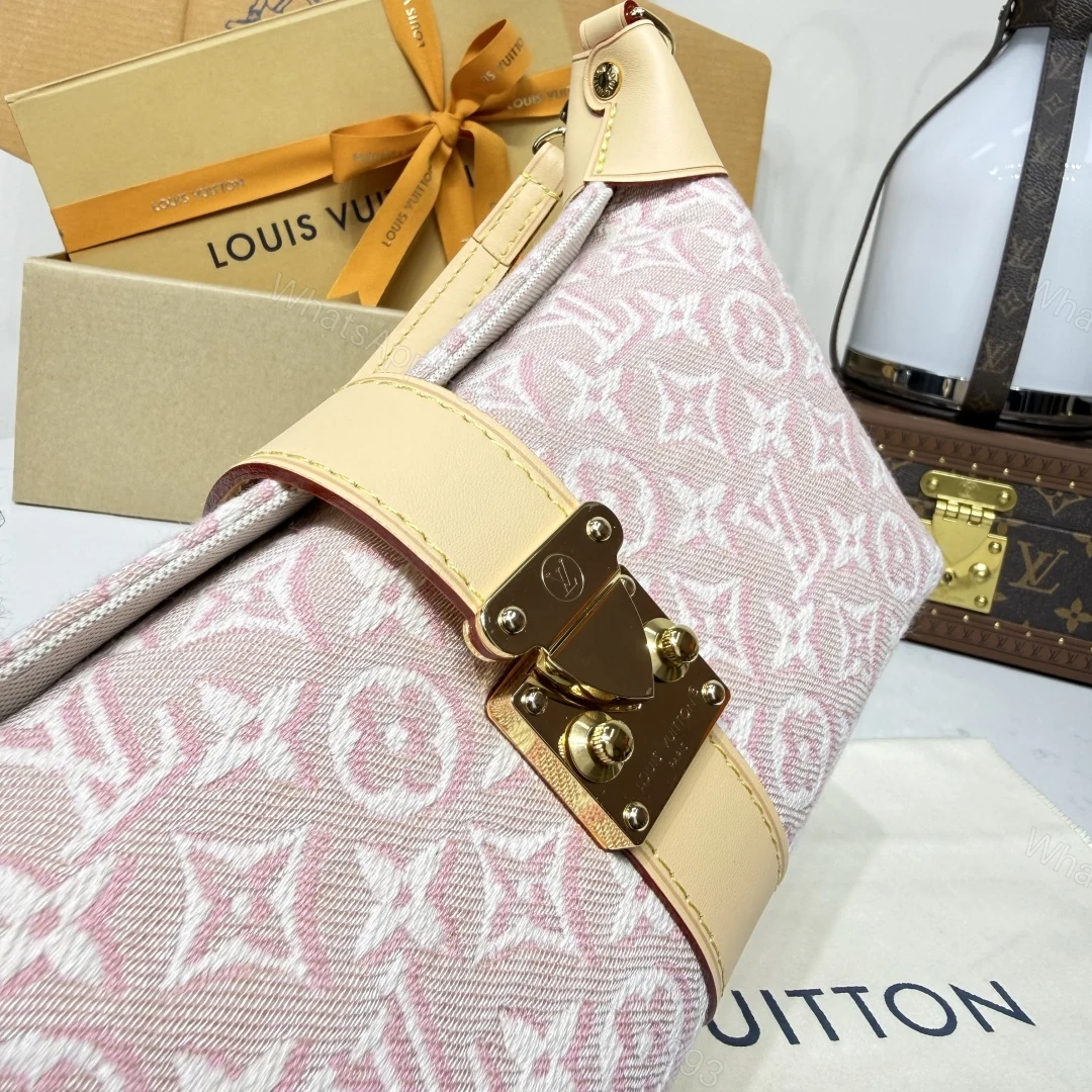 View 7 of Louis Vuitton Pochette Pink Monogram Emblème