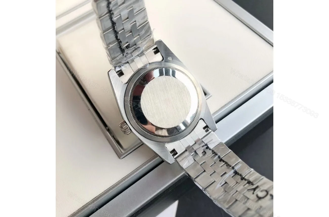 View 8 of Replica Rolex Datejust SS/SS Jub Green/Dia 36/28 mm