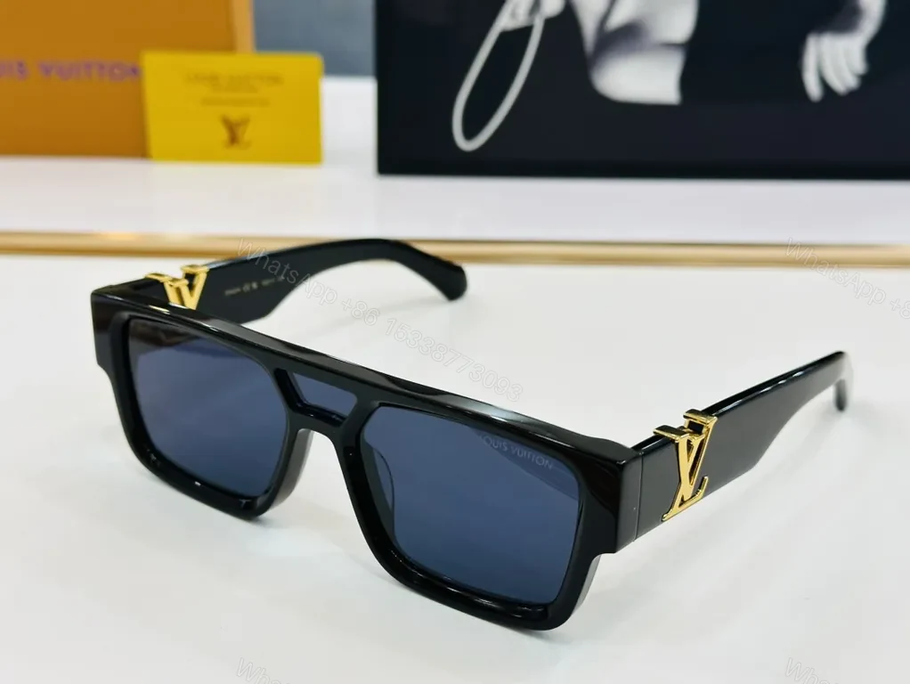 View 5 of Bold Boss Sunglasses - LV Hardware, Polarized UV 100% â€“ Acetate Frame