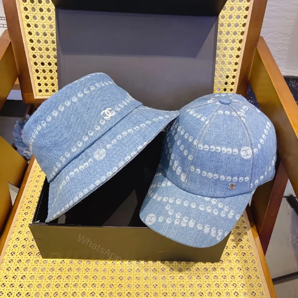 View 5 of Denim Bucket Hat: Chain-Stitch Detail, Designer-Inspired