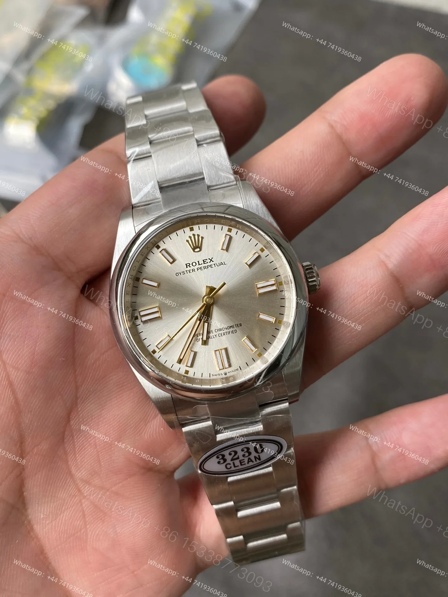 View 3 of Rolex Super Clone Oyster Perpetual M126000-0001 Silver Dial 36MM 3230 Movement