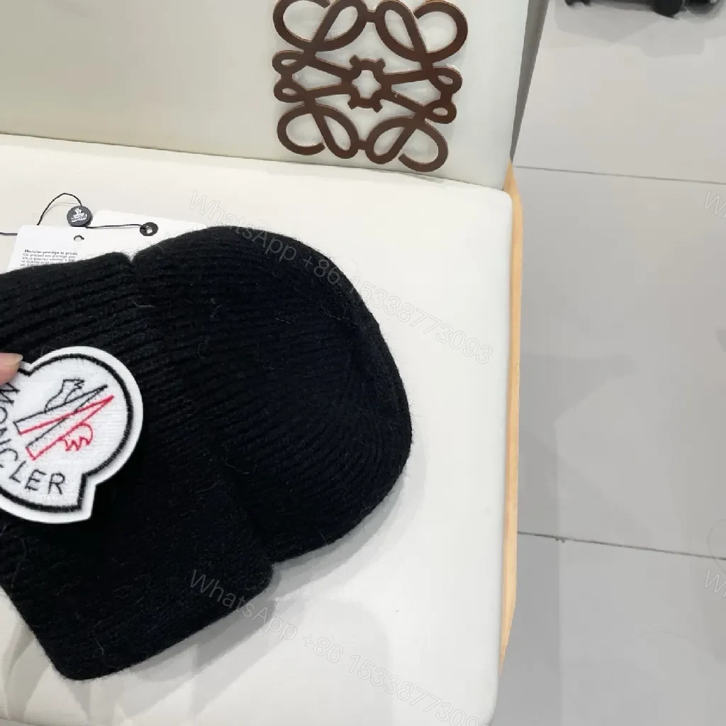View 7 of Monochrome Knit Beanie: Luxe Logo Warmth, Folded Cuff