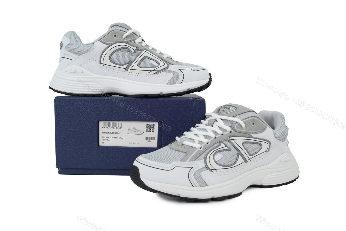View 6 of Dior B30 Sneakers Grey White