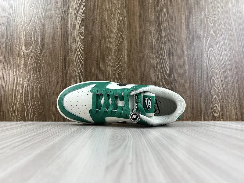 View 11 of Green-White Nike-Inspired Low-Top Sneaker: All-Day Comfort