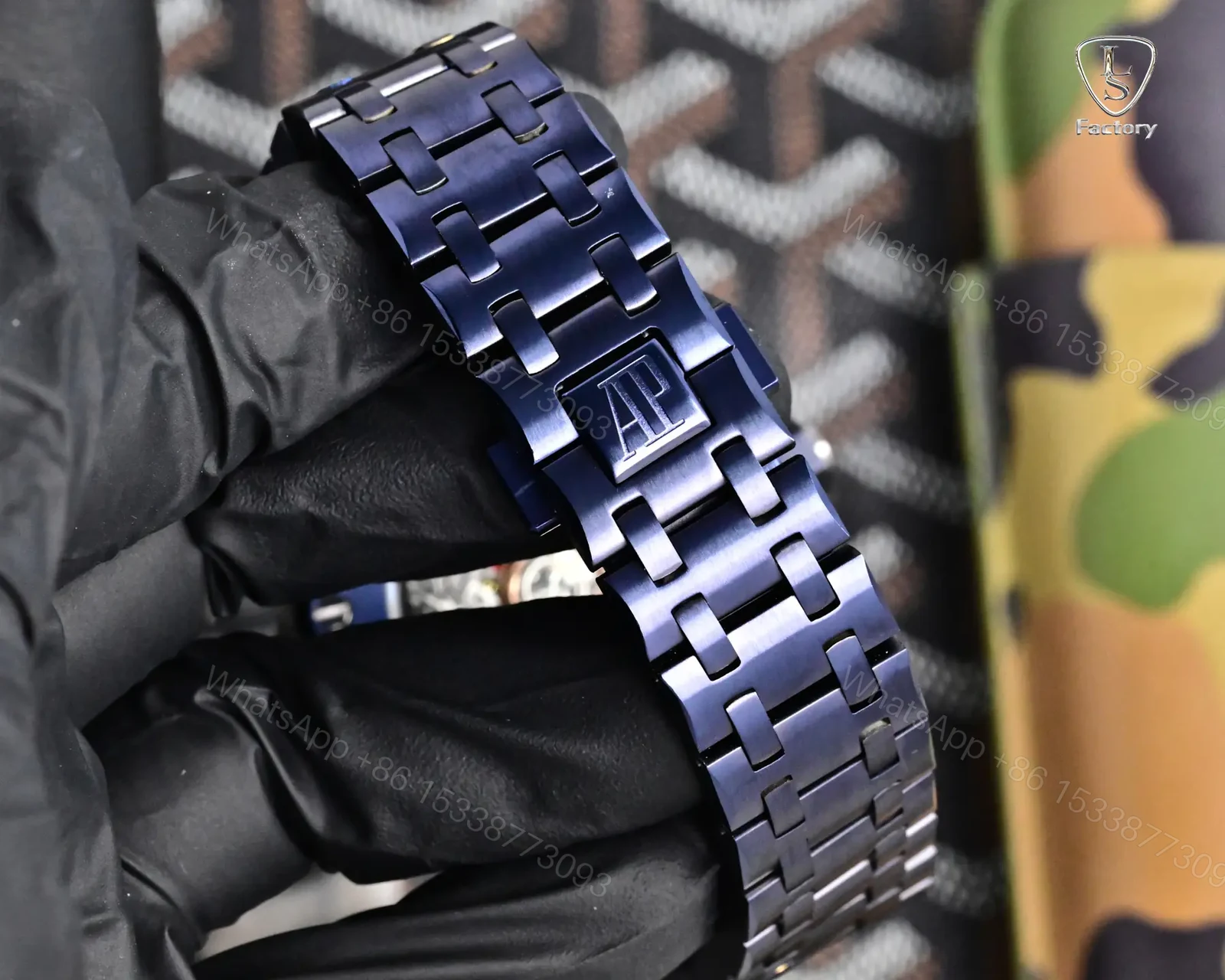 View 9 of Audemars Piguet Royal Oak Offshore 26470 Watch 42MM Deep Blue Dial Blue Ceramic Bezel Strap Ultimate Edition AP-ROO-26470-DBLU-CER-42