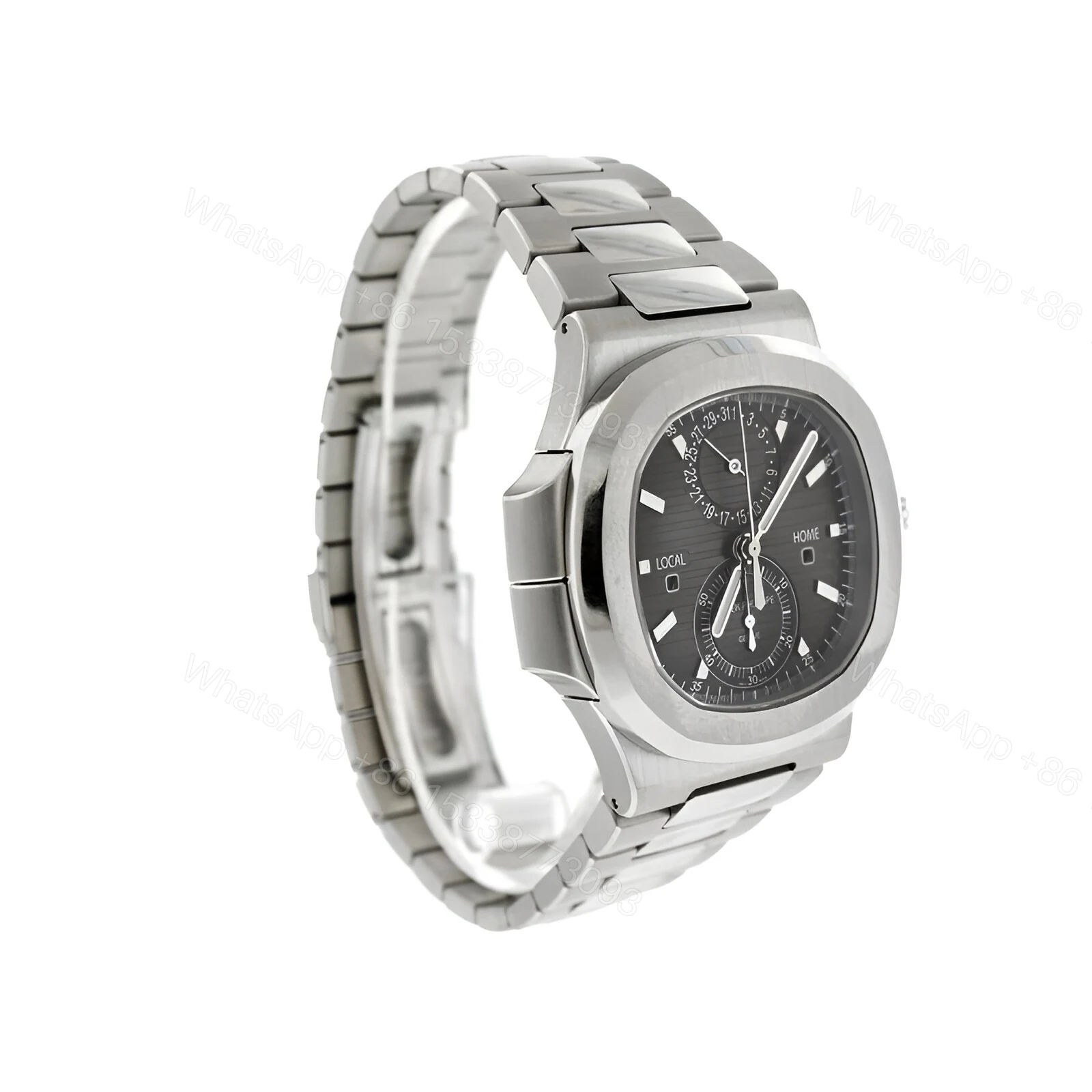 View 2 of Patek Philippe Travel Time Steel Replica