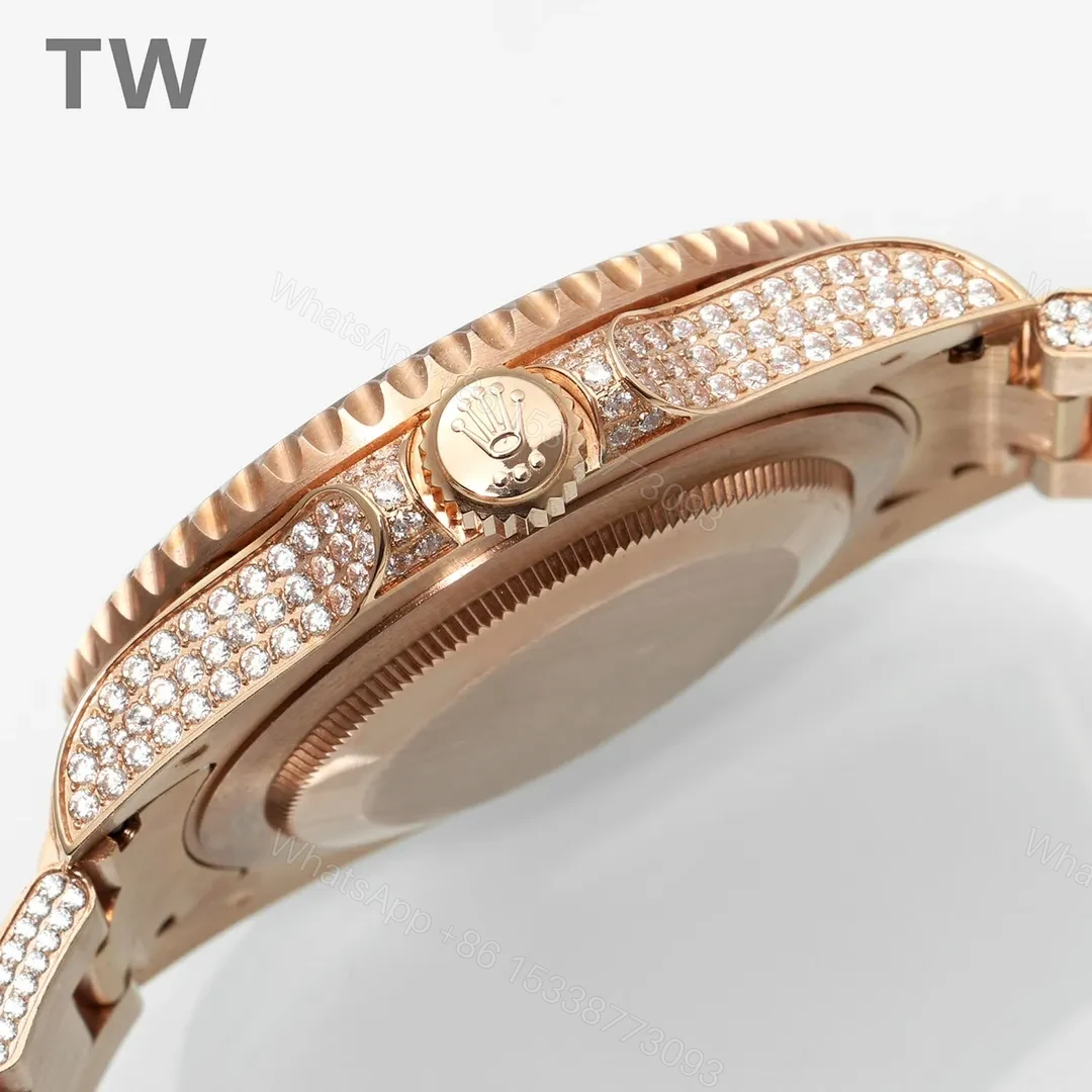 View 7 of JF Factory Clean Factory TW Rolex GMT-Master II Rose Gold Diamond Watch