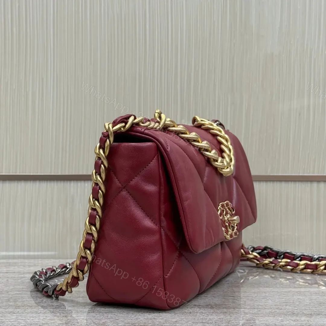 View 3 of CHANEL 19 Bag Small Red
