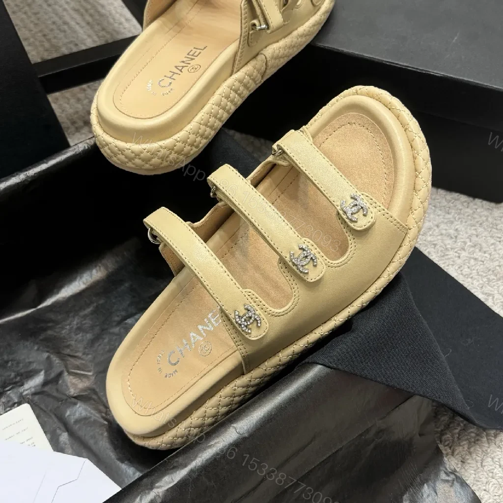 View 6 of Beige Leather Sandals – Couture Texture, All-Day Comfort