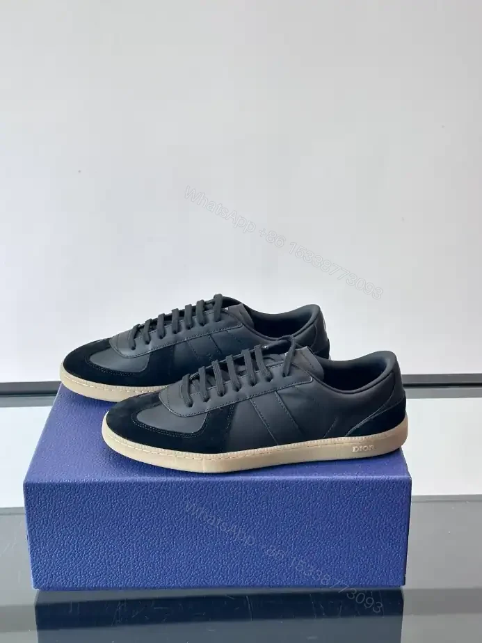 View 8 of DIOR B01 MATCHPOINT SNEAKER BLACK SMOOTH CALFSKIN AND BLACK SUEDE – CD241