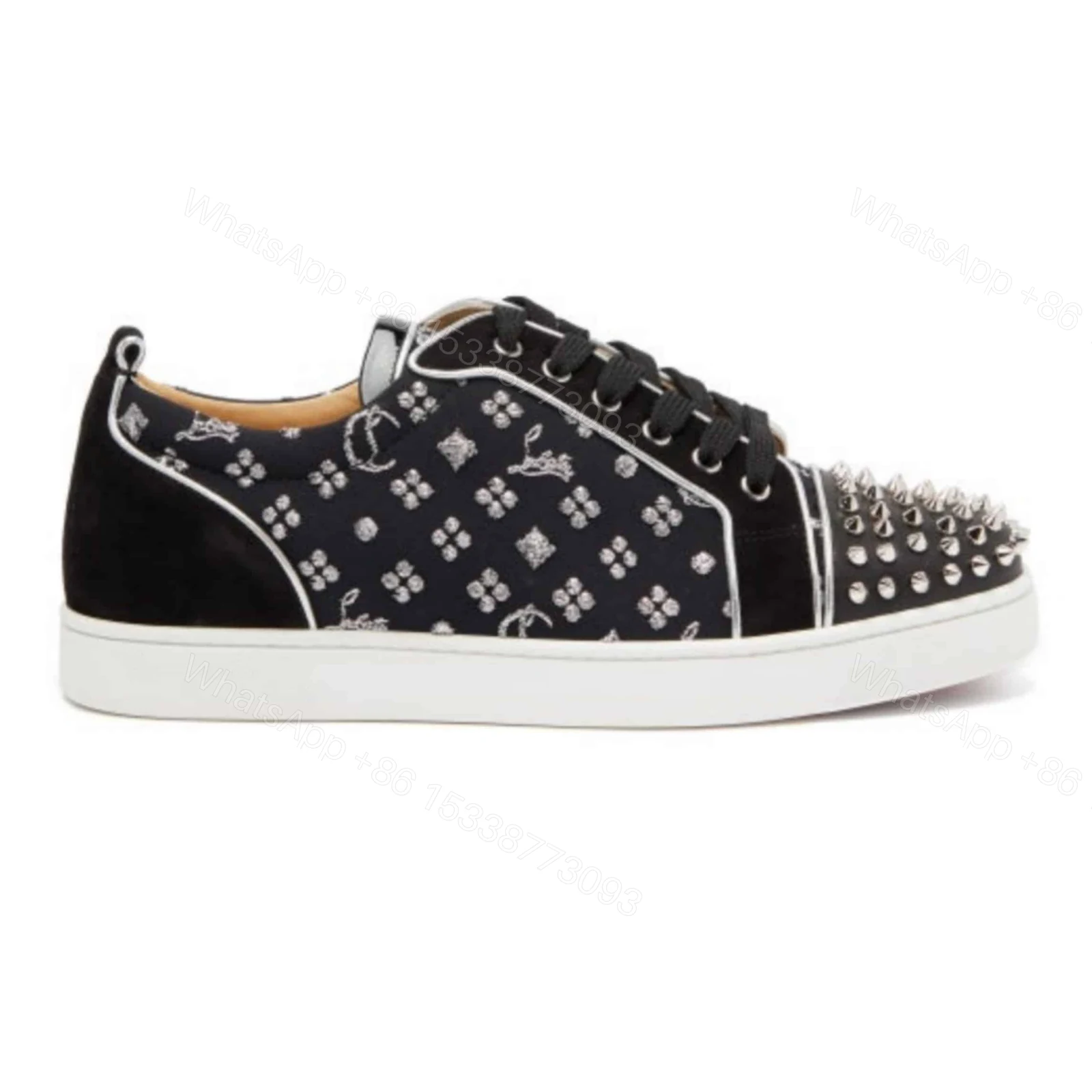 CHRISTIAN LOUBOUTIN LOUIS JUNIOR SPIKES ORLATO MEN’S FLAT – CL67 — view 1