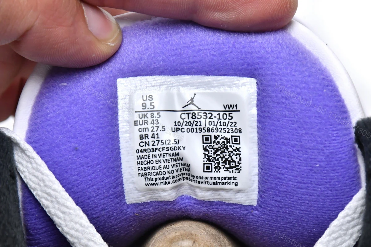 View 8 of Air Jordan 3 Retro Dark Iris CT8532-105