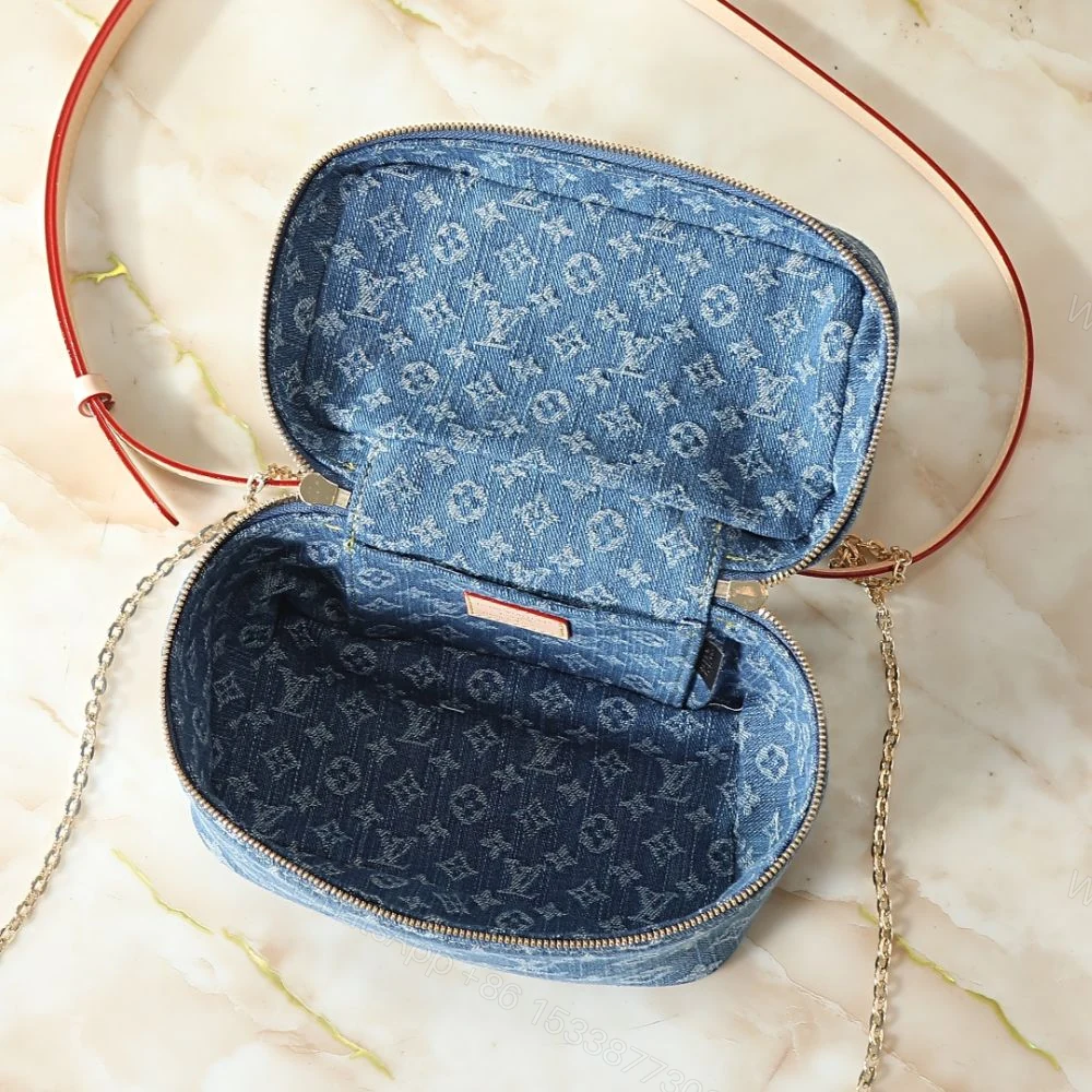 View 6 of Louis Vuitton Nice Mini Monogram Blue Denim 20Cm M27946