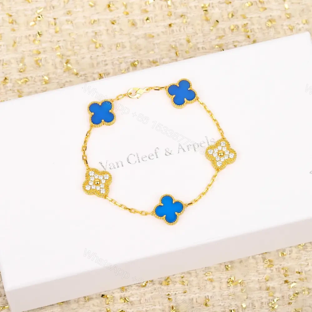 高仿首飾VanCleef&Arpels*RO9LW00四葉草5花手鏈黃金款 — view 1
