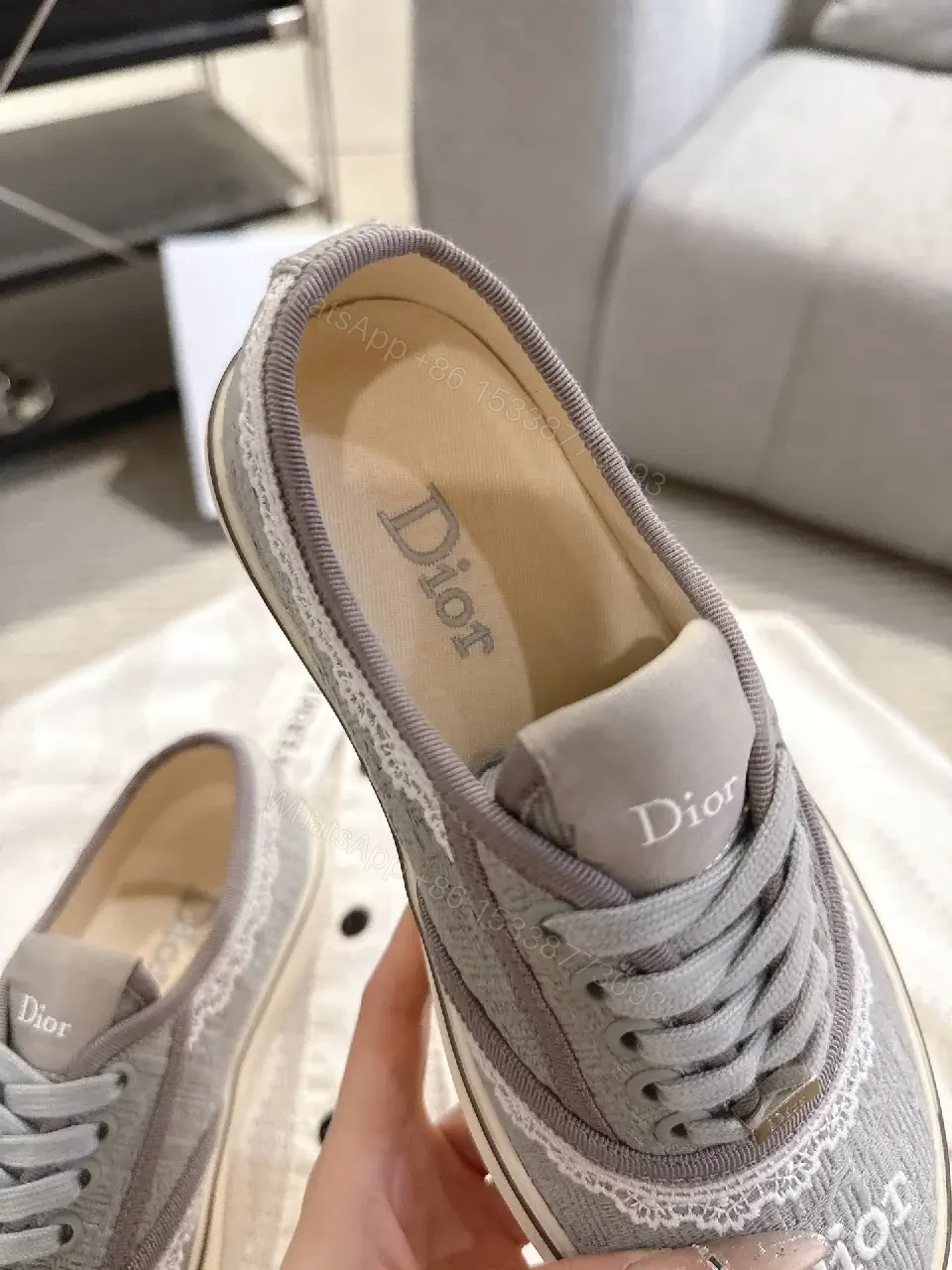 View 7 of Subtle Knit Sneaker: Premium Knit + Subtle Dior-Inspired Detailing