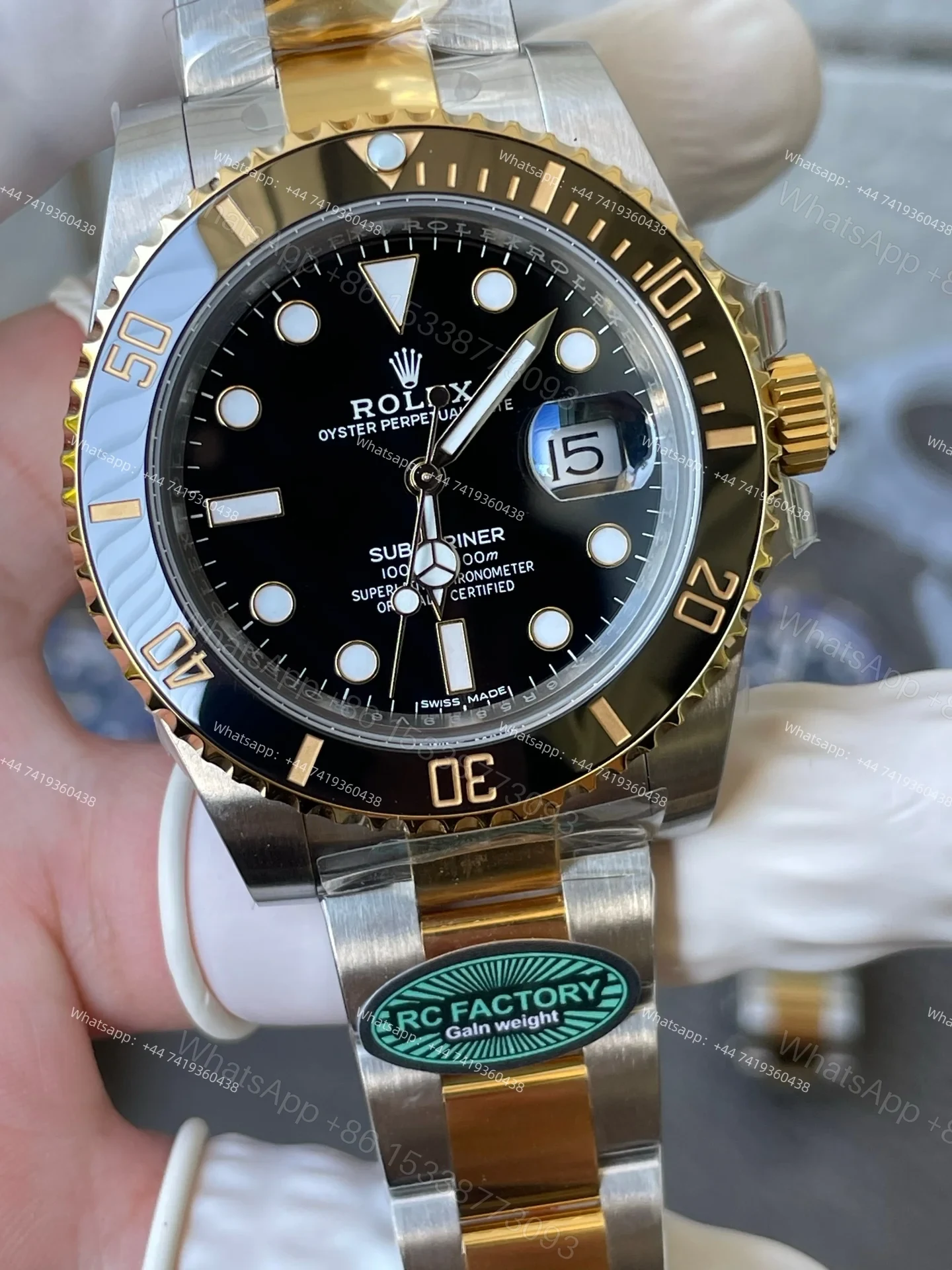 View 7 of Rolex Super Clone Watches 1:1 Submariner 126613LN Black Weighted Edition