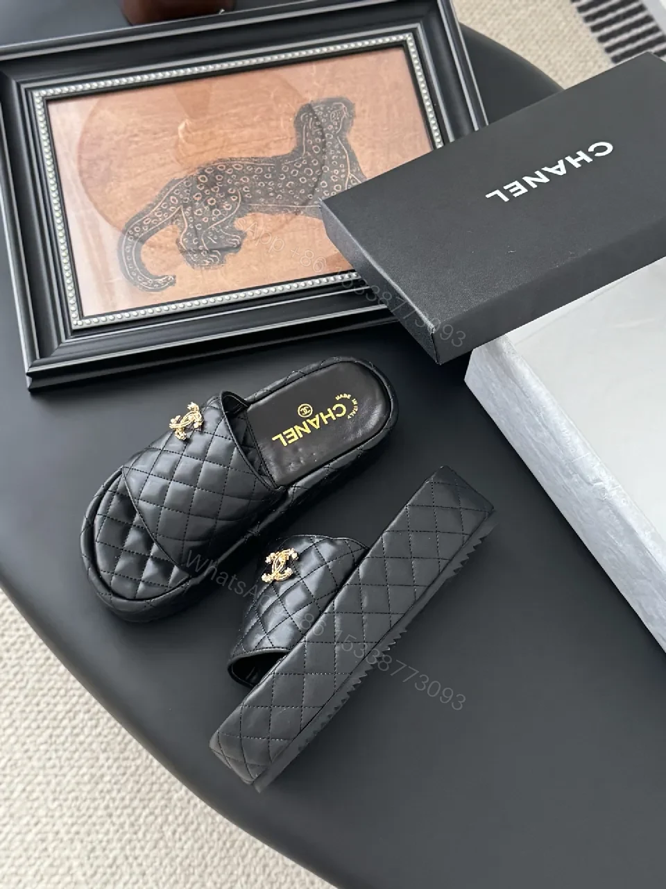 Quilted Leather Set: Timeless Black Luxury Duo — view 1