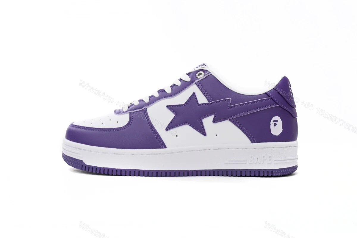 View 11 of Cheap Fake BapeSta A Bathing Ape Low White Purple 1170 0191 007
