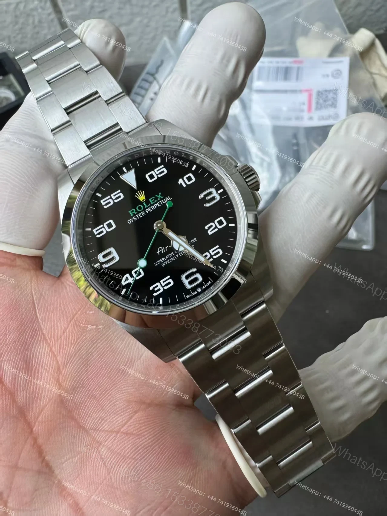 View 6 of Rolex Air-King M126900-0001 1:1 Replica Black Dial 40MM 3230 Movement Super Clone Watch