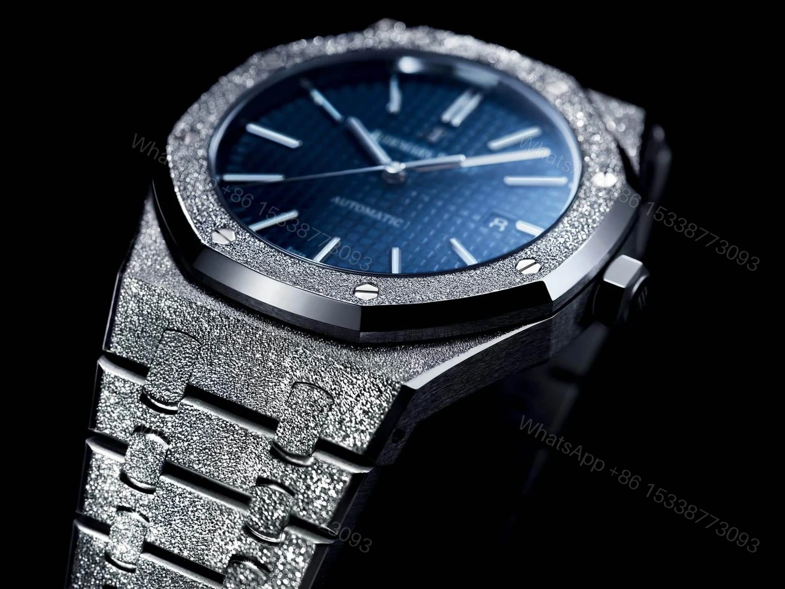 View 4 of Audemars Piguet Super Clone Frosted AP Blue Watch