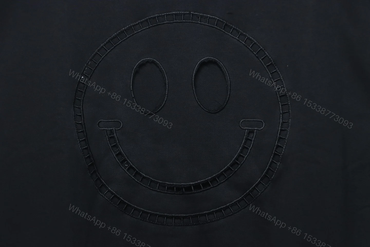 View 8 of Loewe Hollowed-out Smiling Round-neck Hoodie Black
