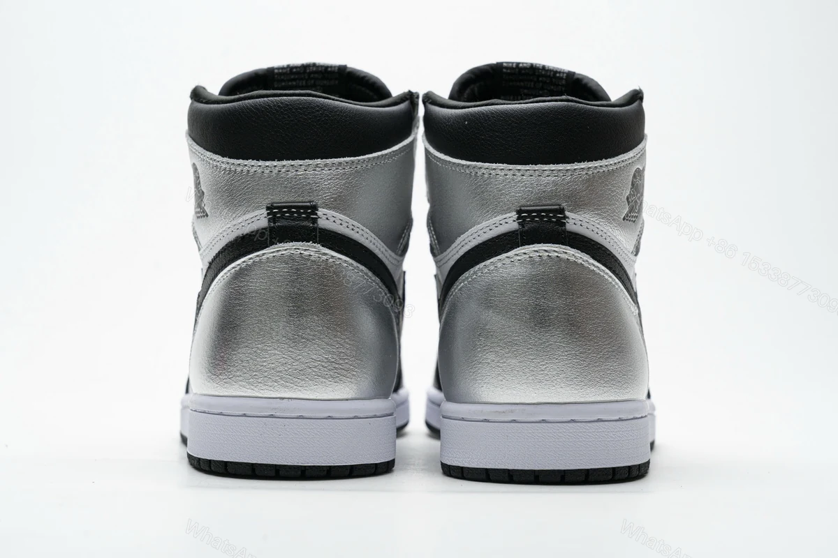 View 4 of Air Jordan 1 Retro High Silver Toe (W) CD0461-001