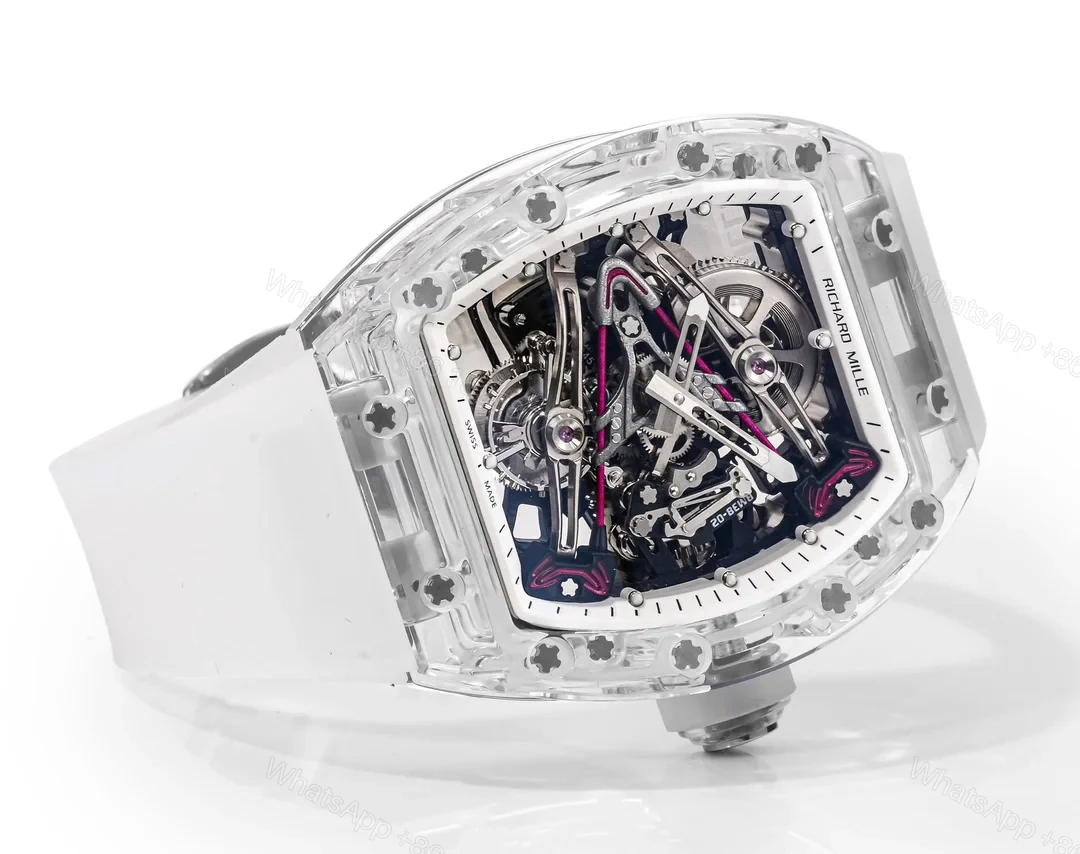 View 6 of Richard Mille RM38-02 Crystal Pink Skeleton Tourbillon Watch RM38-CR-PK-001