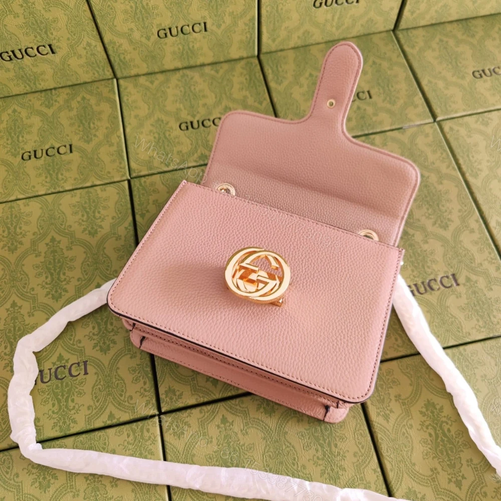 View 9 of Gucci GG Marmont Shoulder Bag Pink 20Cm