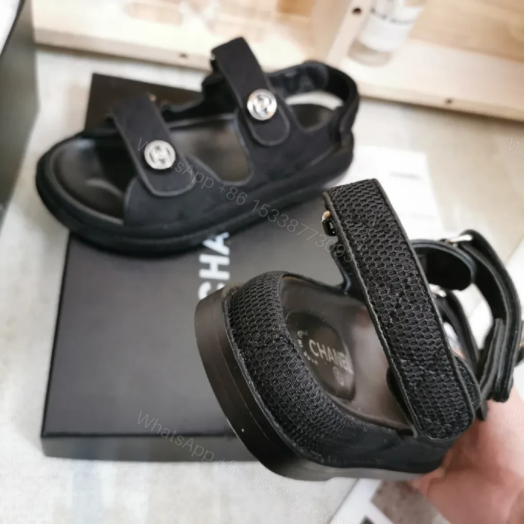 View 5 of Chic Black Sandal Leather Modern Luxury Comfort Footwear