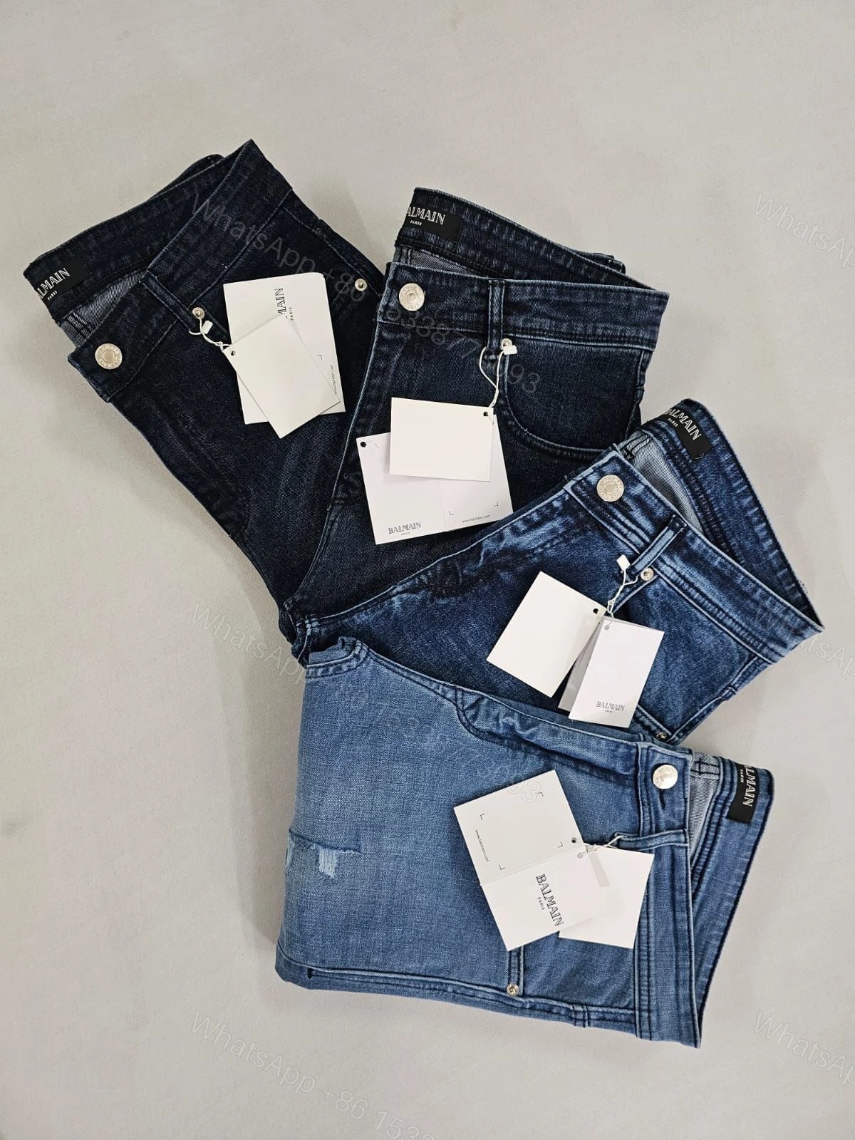 View 7 of FIRST COPY BALMAIN PARIS IMPORTED REGULAR FIT SUMMER JEANS