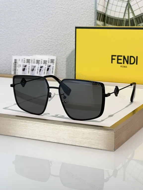 View 4 of Bold Pattern Luxury Sunglasses: Fendi-Inspired GoldFrames