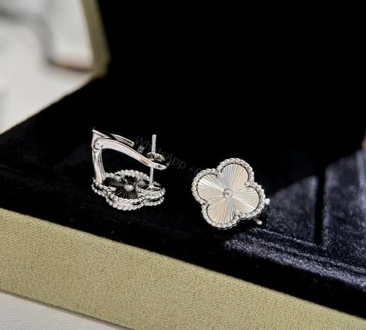 View 5 of Van Cleef & Arpels Vintage Alhambra Guilloché Earrings TJ617