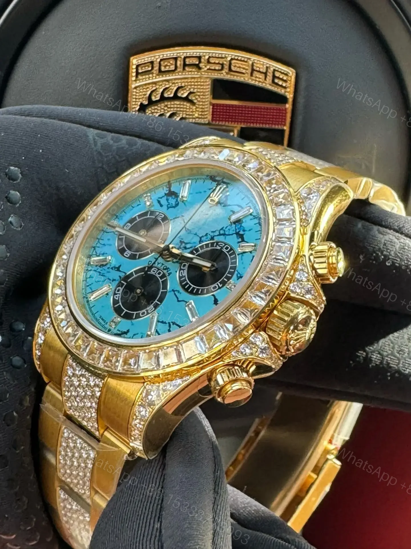 View 5 of Rolex Daytona Turquoise Gold Blue Dial Edition 40mm RG-DAYTONA-TURQUOISE-GOLD