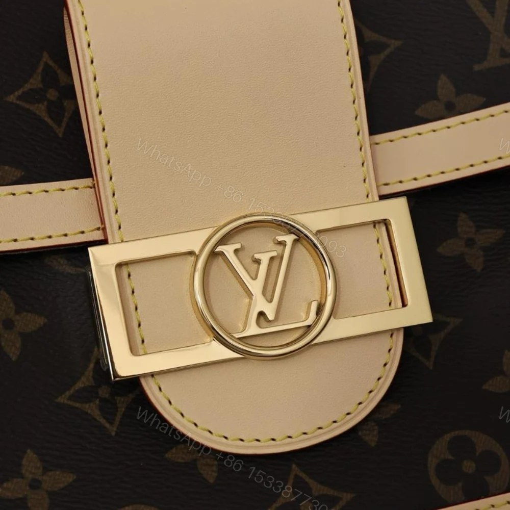 View 8 of Louis Vuitton Dauphine Soft GM Bag Monogram Canvas Brown 28Cm M47149