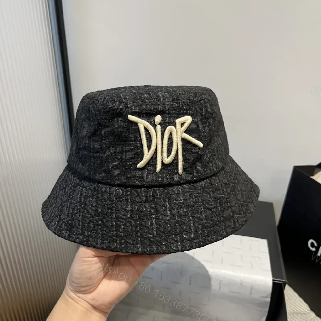 View 3 of Bold Denim Texture Bucket Hat with Designer-Inspired Embroidery