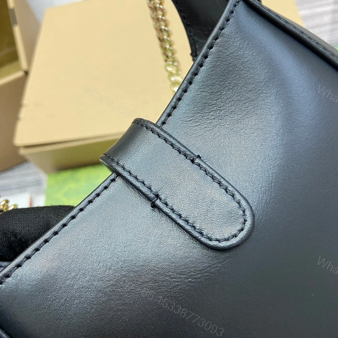 View 3 of JACKIE NOTTE MINI BAG 19 IN BLACK CALFSKIN GOLD HARDWARE