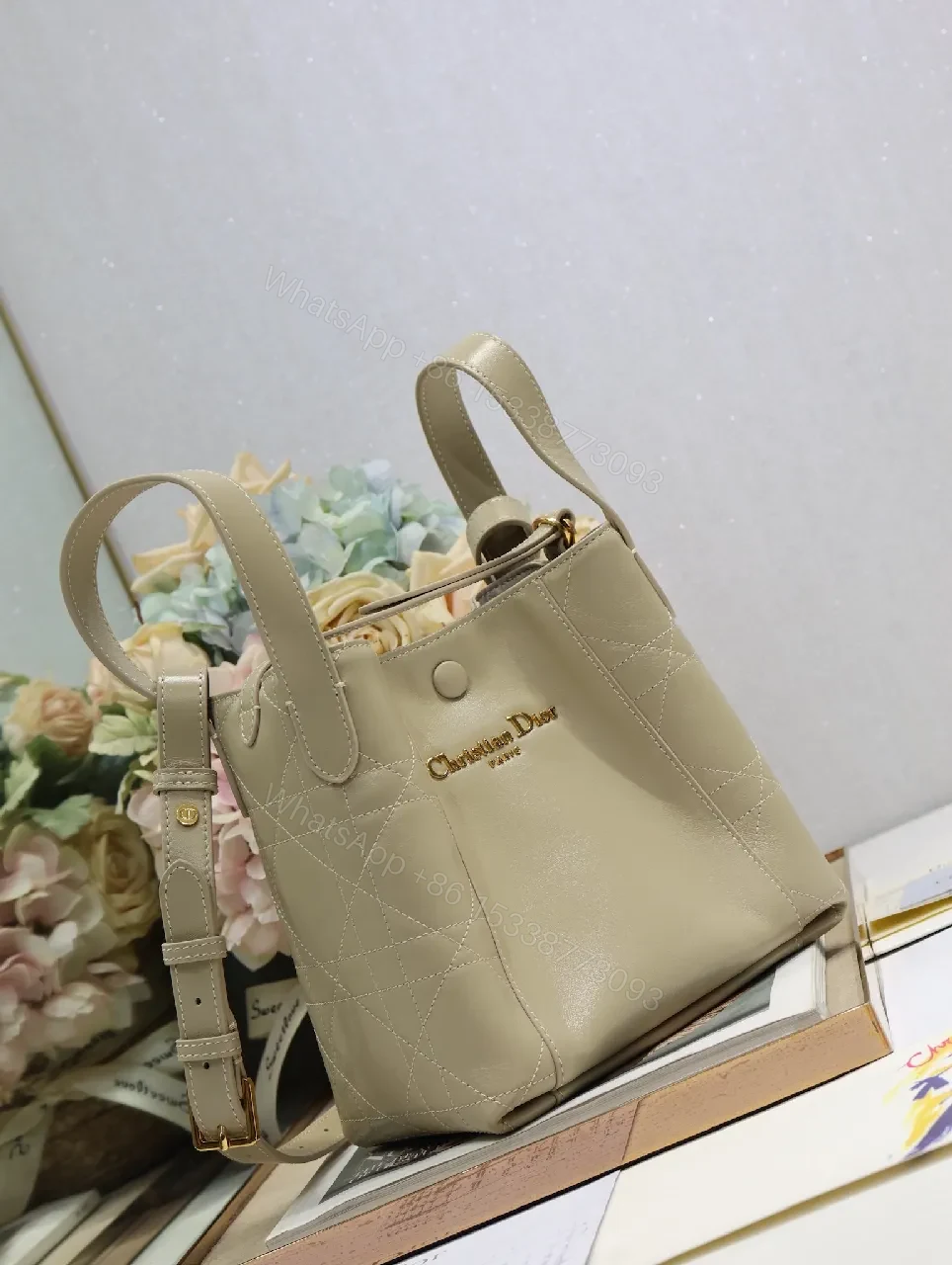 View 3 of Metallic Leather Structured Mini Tote: Everyday Luxe Tote
