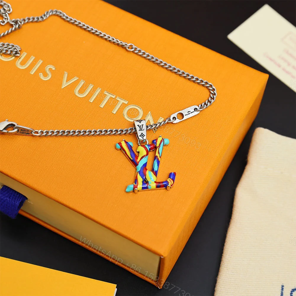 View 5 of LV Psychedelic Necklace Rainbow