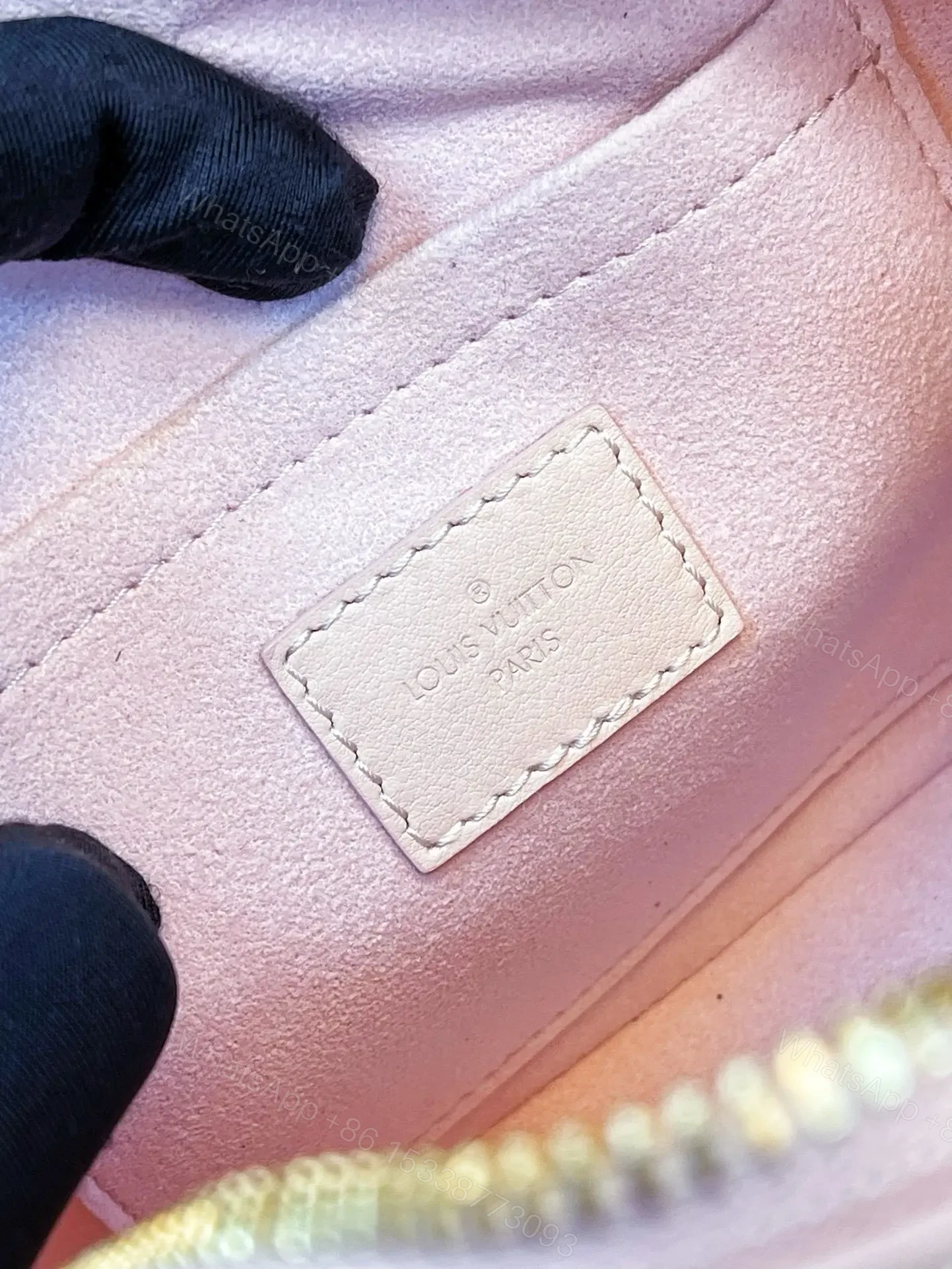 View 3 of Louis Vuitton Speedy 20 in pink Monogram Empreinte