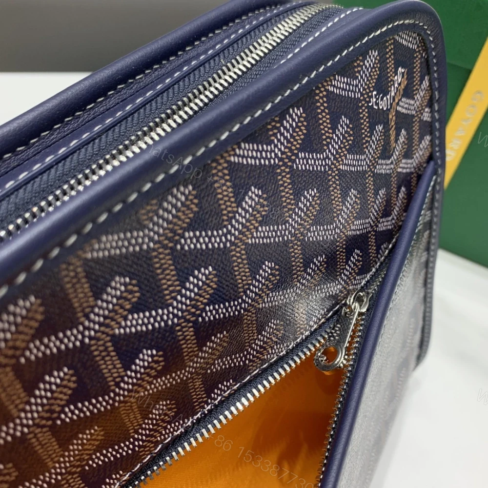 View 6 of 高仿Goyard*JOUVEN3多功能洗漱手拿包深藍小號免檢版