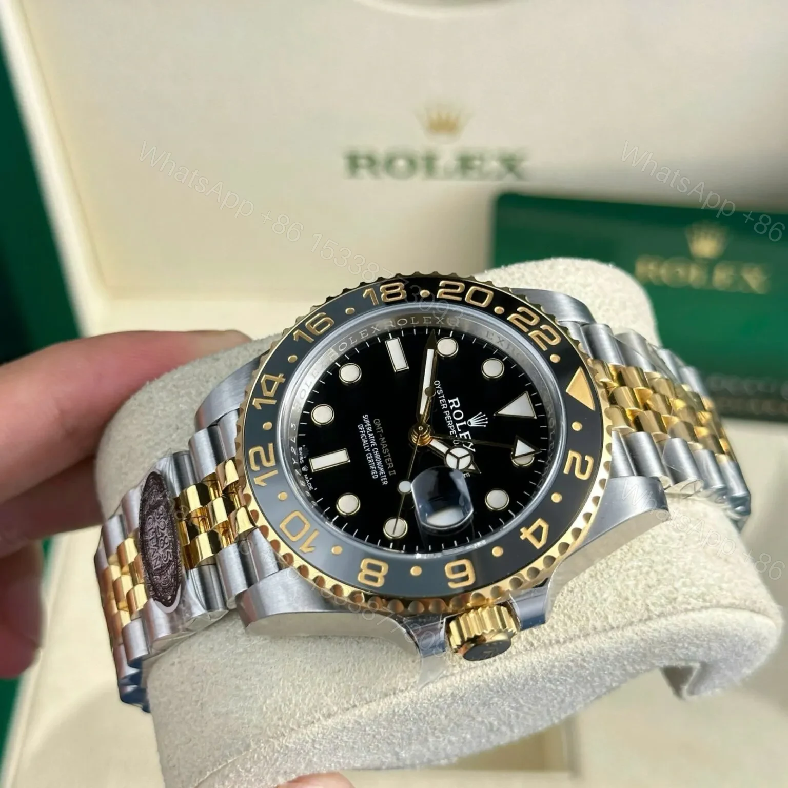 View 4 of Superclone Rolex GMT-Master II Black Dial “Zombie” 126713GRNR