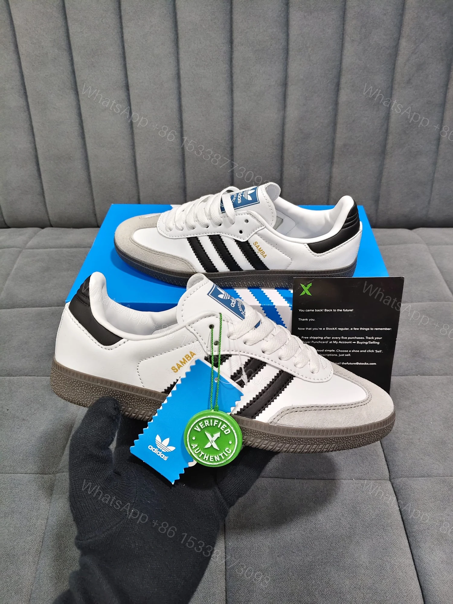 View 3 of FIRST COPY Adidas Samba White