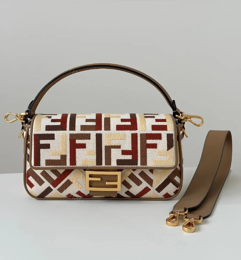View 6 of Statement Pattern Shoulder Bag with Signature Hardware