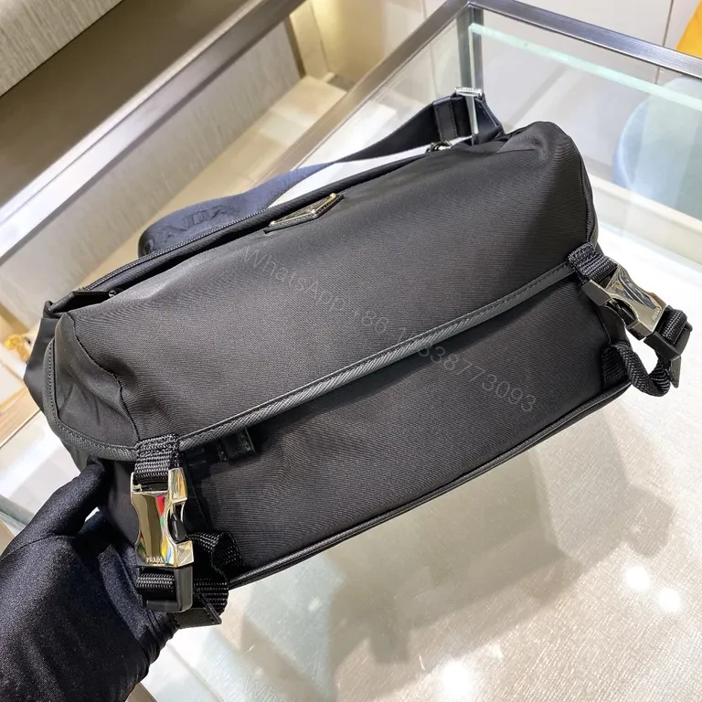 View 4 of Compact Black Crossbody: Prada-Inspired, Lightweight & Durable