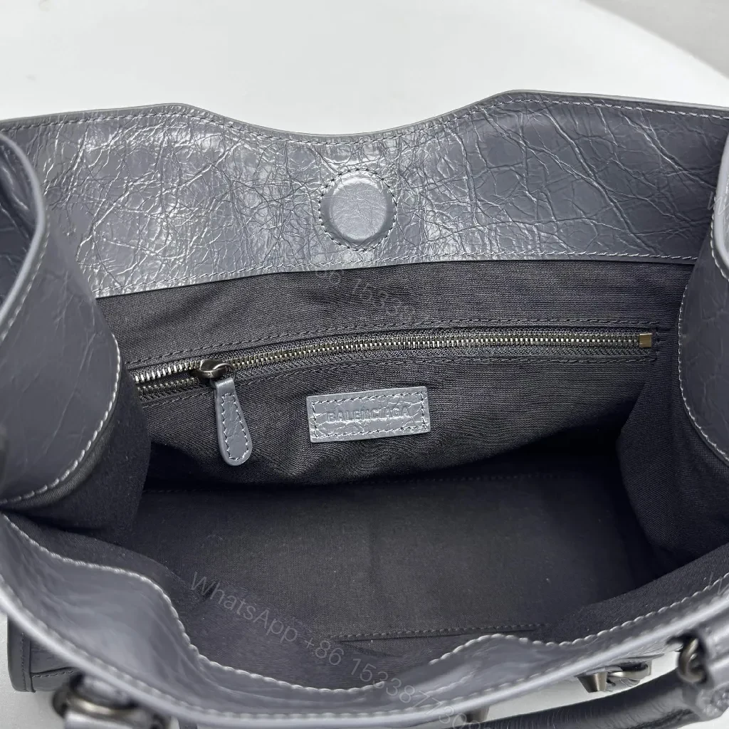 View 3 of Textured Leather City Tote: Structured, Weather-Ready, Everyday Luxury