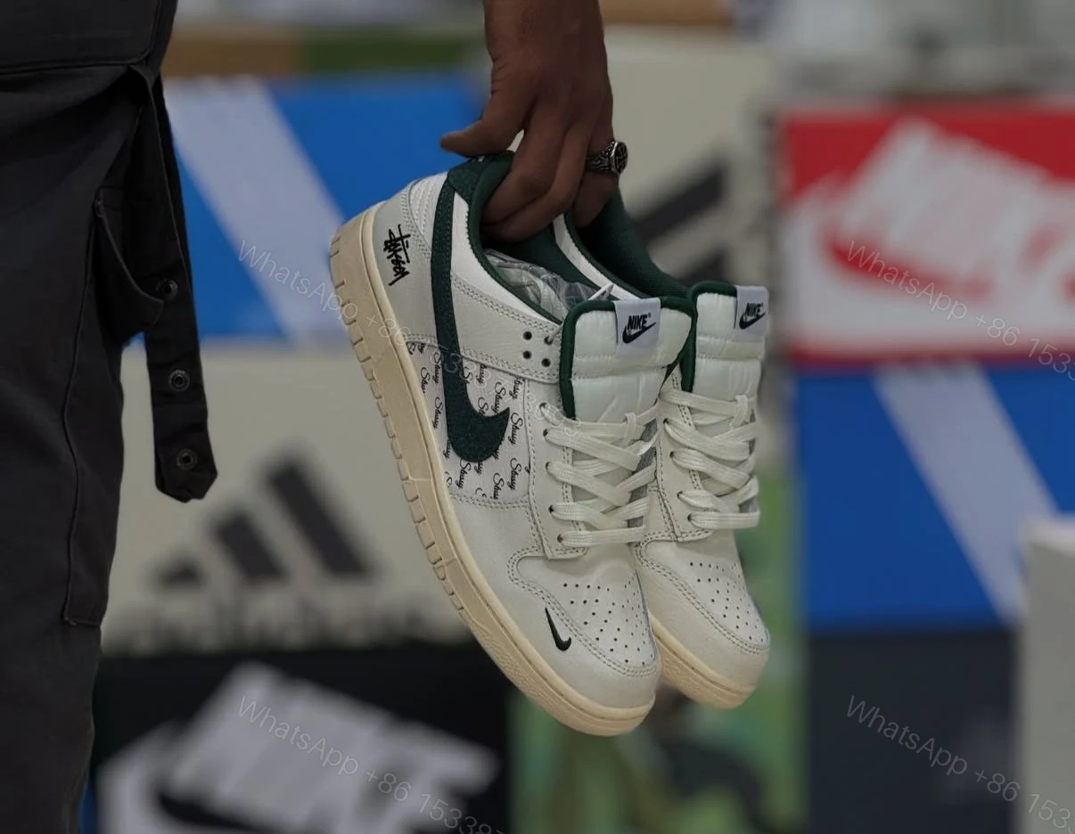 View 2 of FIRST COPY NIKE SB DUNK STUSSY WHITE GREEN 2025
