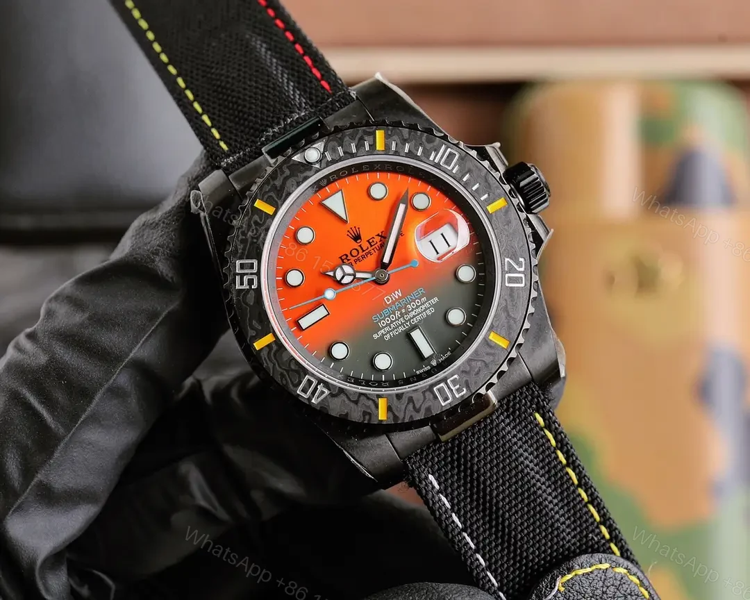 View 2 of Best Rolex Submariner Sunlight Carbon replica 40MM Black Fabric Strap Edition RG-SUBMARINER-SUNLIGHT-CARBON-BLACK-40