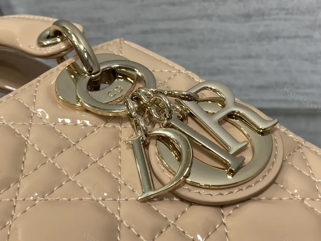 View 5 of Chic Quilted Mini Handbag â€“ Gold Chain & Charms, Nude